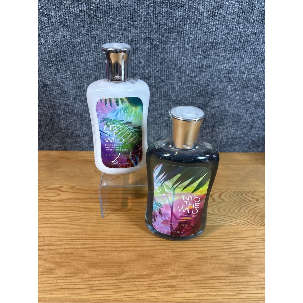 Bath & body‎ Works~Into The Wild Shower gel~Signature Coll. and Lotion 8 oz